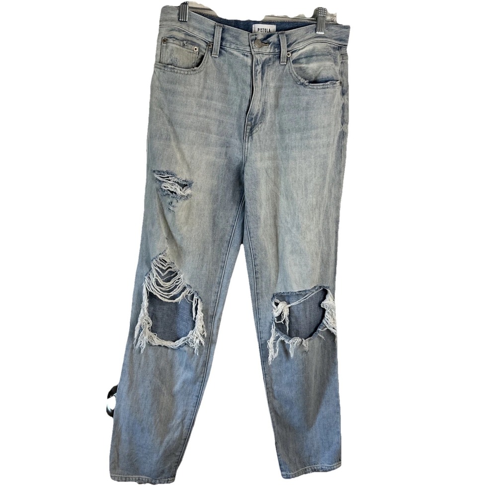 Pistola Presley High Rise Relaxed Roller Distressed Jeans Sz 27